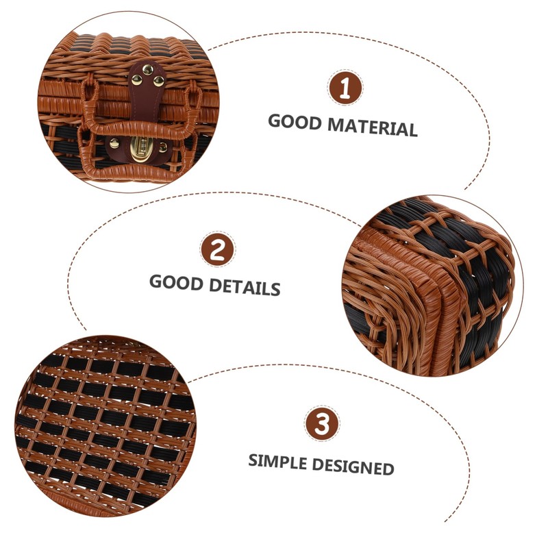 BESPORTBLE Portable Suitcase Box with Lid Stylish Storage Container for