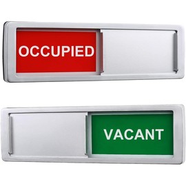 Sliding Vacant/occupied Door Sign Plaque Hotel Room Toilet Door Loo