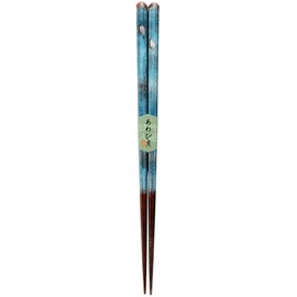 Kawai 103693 "Dishwasher Safe Chopsticks" Flower Oboro, Blue, 9.1 inches (23 cm)