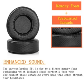 Ersatz-Ohrpolster, kompatibel mit Beyerdynamic MMX 300 DT 990 Pro DT 770 Pro DT990 DT770 Pro Headset mit perforierten Memory-Schaumstoff-Kissen