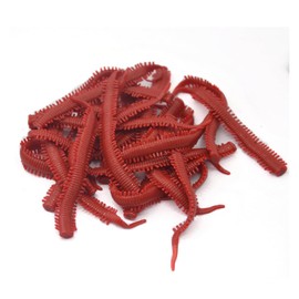 FOLANDO 30 PCS Artificial Sea Worms, 8.5cm Earthworm Soft Fishing Lures Fishing Worms Night Crawlers Trout Worms HC003