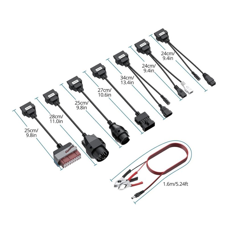 Tiardey 8-Piece Diagnostic Adapter Cable Kit for Universal Auto Diagnostic
