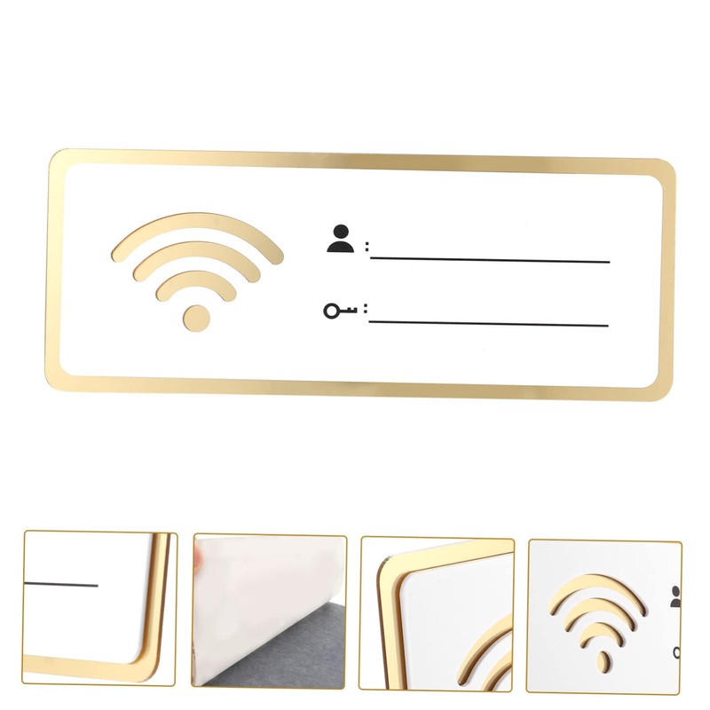 OHPHCALL 2pcs Portable WiFi Board Sign Guest Room Essentials WiFi