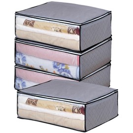 Astro 171-89 Activated Carbon Deodorizing Blanket, Light Bedding, Futon Storage Case, Gray, Set of 4, Deodorizing with Activated Carbon, Breathable, Non-Woven Fabric, 3-Layer Structure, Futon, Storage