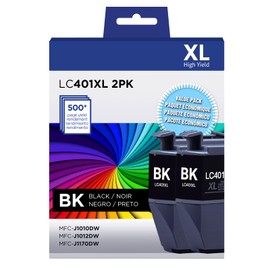 Osir LC401 Black Ink Cartridges Compatible for Brother LC401XL LC401 High Yield Work with Brother MFC-J1012DW MFC-J1170DW MFC-J1010DW Printer (2 XL Black)
