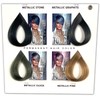 Rubélia Metallic Touch Permanent Hair Colour, Metallic Graphite, Pack of