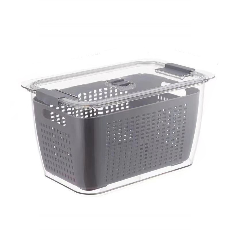 Draining Basket 2 Layer Japanese Style Kitchen Refrigerator Vegetable Storage