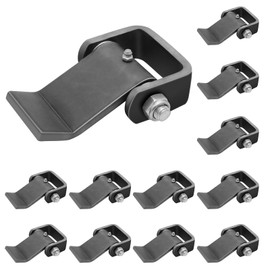 NAUTYKIKS 12 Pack Dump Trailer Hinges Weld On Heavy Duty Steel, Trailer Door Hinge Weldable, Trailer Gate Hinge, Strap Style Short Leaf