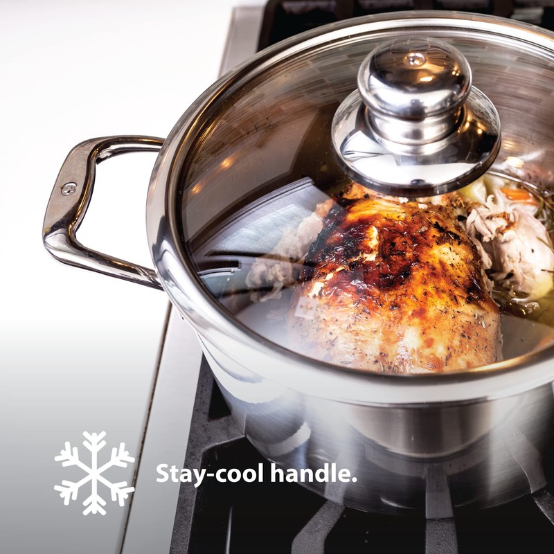 Swiss Diamond Premium Clad 5-Ply Stainless Steel 4.2 Quart Sauté