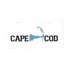 CafePress Cape Cod MA Map Design Aluminum License Plate, Front