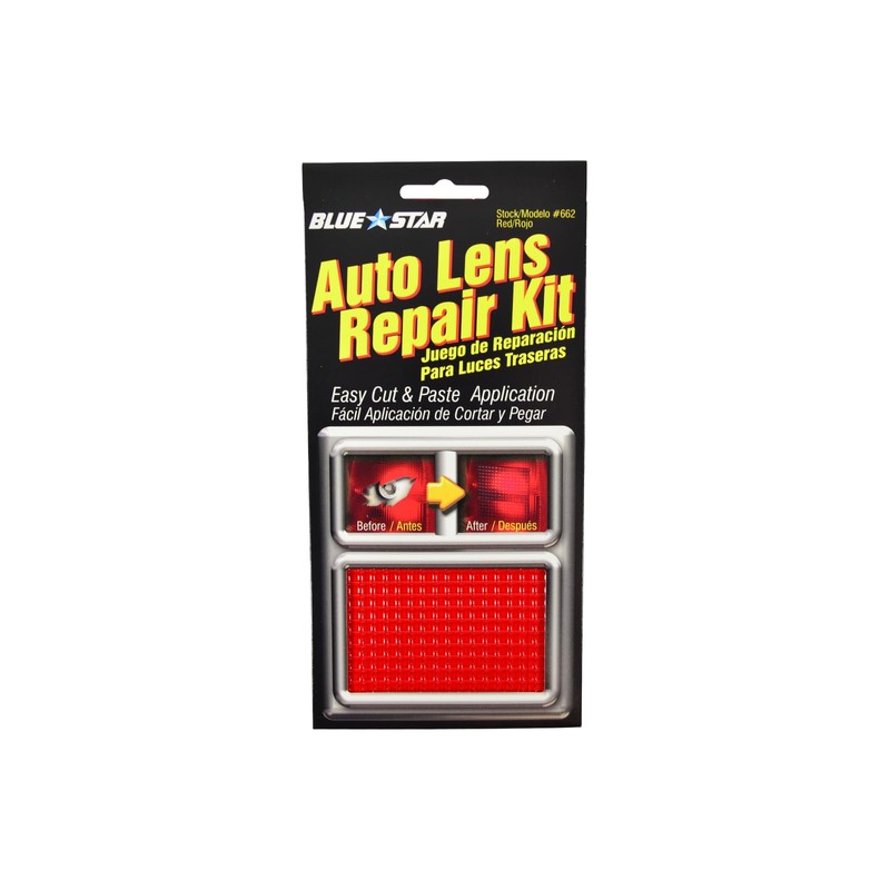 Blue Star Grid Pattern Auto Lens Repair Kit (Red)