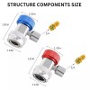 Unbranded R134a Quick Coupler Adapters Manifold Gauge Fitting for Hose