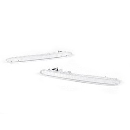DEPO Euro Style Clear Rear Bumper Reflector Light Compatible with 2004-2008 Acura TSX Acura TSX (217-1417PX-VC)