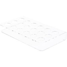 Plymor Clear Acrylic Display for 18 Round Lipstick Tubes, 1.5" H x 9.5" W x 5.5" D