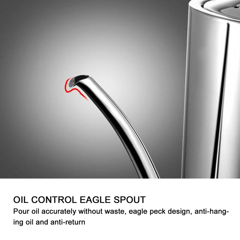 304 Stainless Steel Oil Container Oil Dispenser Bottle Leakproof Vinegar