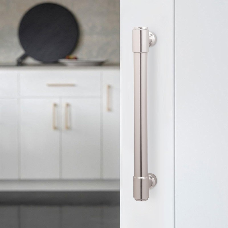 BUKOBYHE 10 Pack 5 Inch(128mm) Cabinet Pulls Brushed Satin Nickel