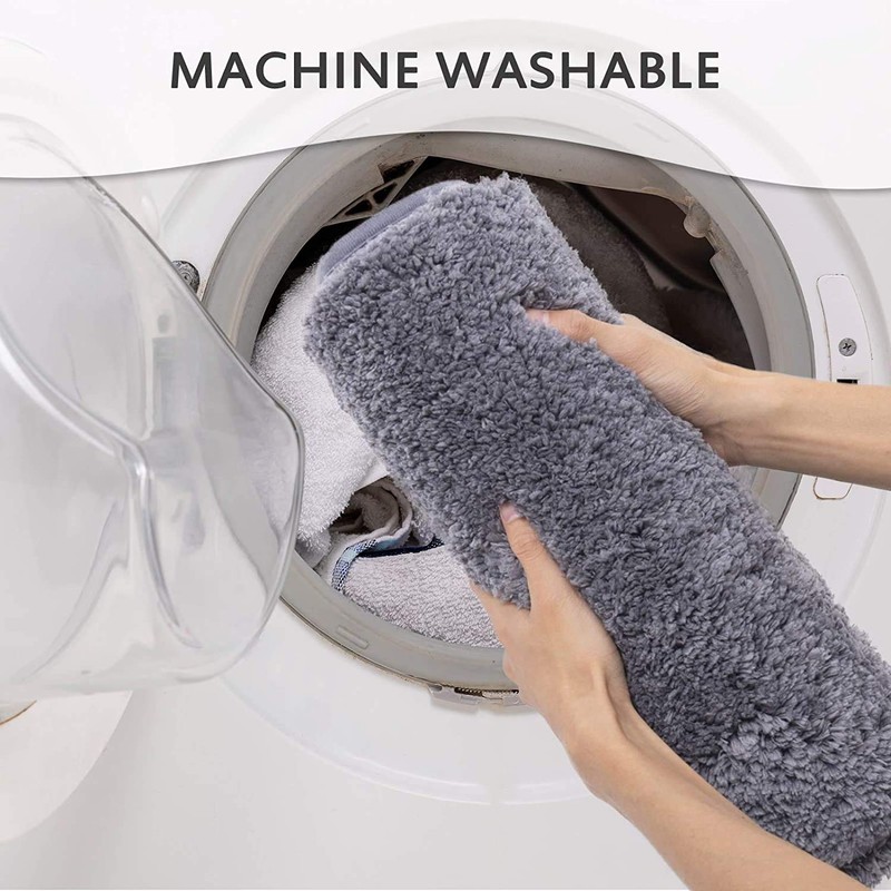 Carvapet Non-Slip, Water Absorbent Bath Mat, Bathroom Rug, Soft Plush,