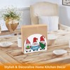 Qilmy Christmas Three Gnomes with Gift Napkin Holder for Tables