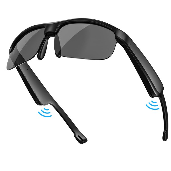 LVTEL LVTEL Smart Glasses, Polarized Bluetooth Sunglasses, Built-in Mic &