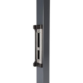 Strike Plate with Stop for Fortylock Tubular Frame Lock, 255 x 57.7 x 8 mm, Stainless Steel