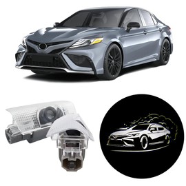 akarin 2 PCS LED Car Door Logo Lights Compatible for Camry xv70 xv50 xv40 2007-present Courtesy Projector Laser Welcome Light Puddle Lamp Easy Installation Car Accessories (forward 2)