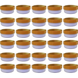 30, Salbendöschen Cremedöschen, Salbenkruke Flat 12 ml Orange with Lid-Made IN GERMANY