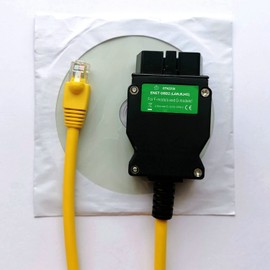 OTKEFDI Enet OBD2 Cable,2M Ethernet OBD Coding F-series G-Series Lead Interface