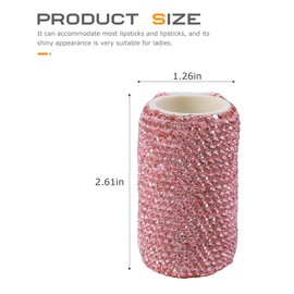SCUARI Chapstick Holder for Car,Bling Car Accessories for Women,Car Chapstick Holder,Upright Insulating Crystal Rhinestone Automotive Chapstick Holders,Suitable for Most Cars,RVs,SUVs,Trucks (Pink)