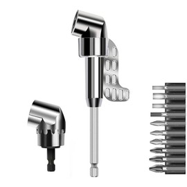 Bogoro Angle Screwdriver Attachment for Cordless Screwdriver 105° Angle Screwdriver Attachment Adapter with 1/4 Inch Screw Head for Drilling Narrow Spaces Garage Construction Workers