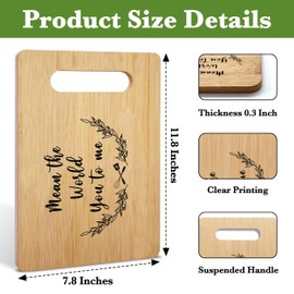 ZIIUFRN Mean the World You to Me Cutting Board, Cooking Board Gift, Christmas Gifts for Women Mom Wife, Cutting Board Set Stuff-A20