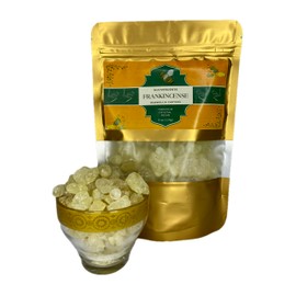Frankincense Crystal Resin- Organic Frankincense Incense Resin - Premium Grade A East African Ethiopian Frankincense - Frankincense Incense - No Sticks, Twigs and Tree Barks (4 Ounces Net), Yellowish