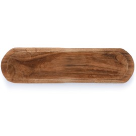 Xaatren Large Wooden Dough Bowl Decorative Wooden Bowl Rustic Long Dough Bowls Decor for Farmhouse Home Dining Table Centerpiece Living Room Kitchen Decorations(20 x 6 Inch,Brown)