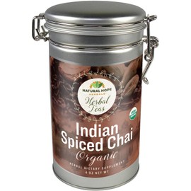 Natural Hope Herbals INDIAN SPICED CHAI TEA - USDA Certified Organic Herbal Blend Teas USA