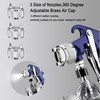 Throohills Siphon Feed Spray Gun Set for Piant with 1.4/1.7/2.0mm