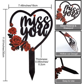 Memorial Plaques Stake Waterproof Metal Grave Marker Grave Decorations for Cemetery Sympathy Gravesite Stake for Outdoors Garden Yard