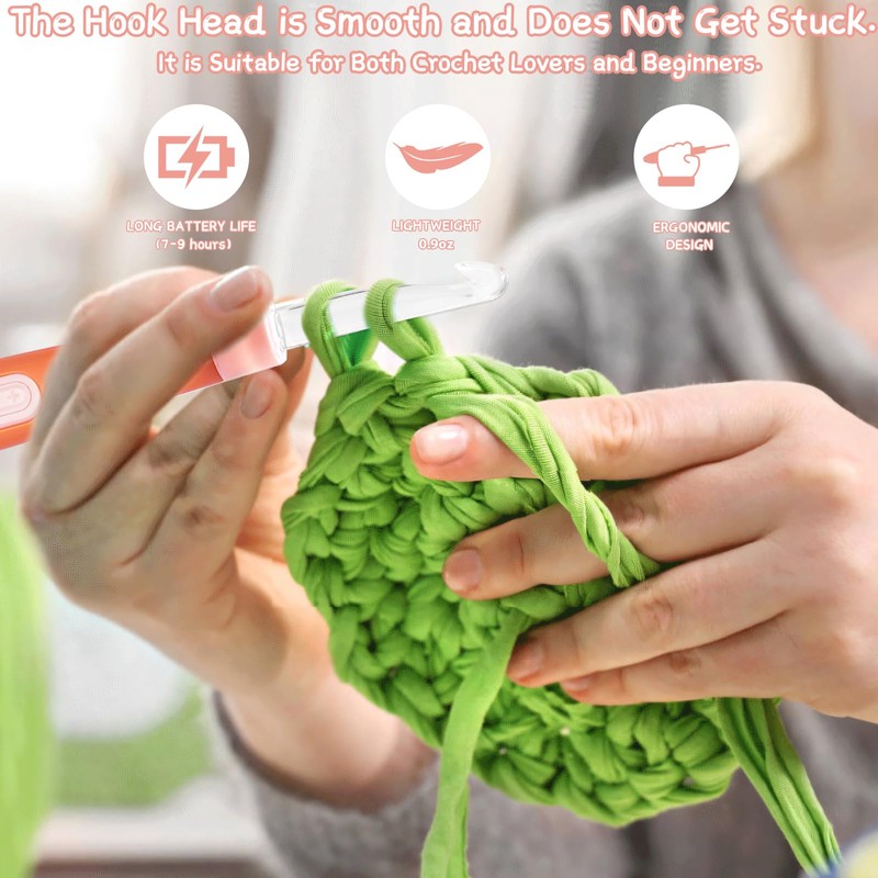 Transplant 18 in 1 LED Crochet Hook Set with Counter