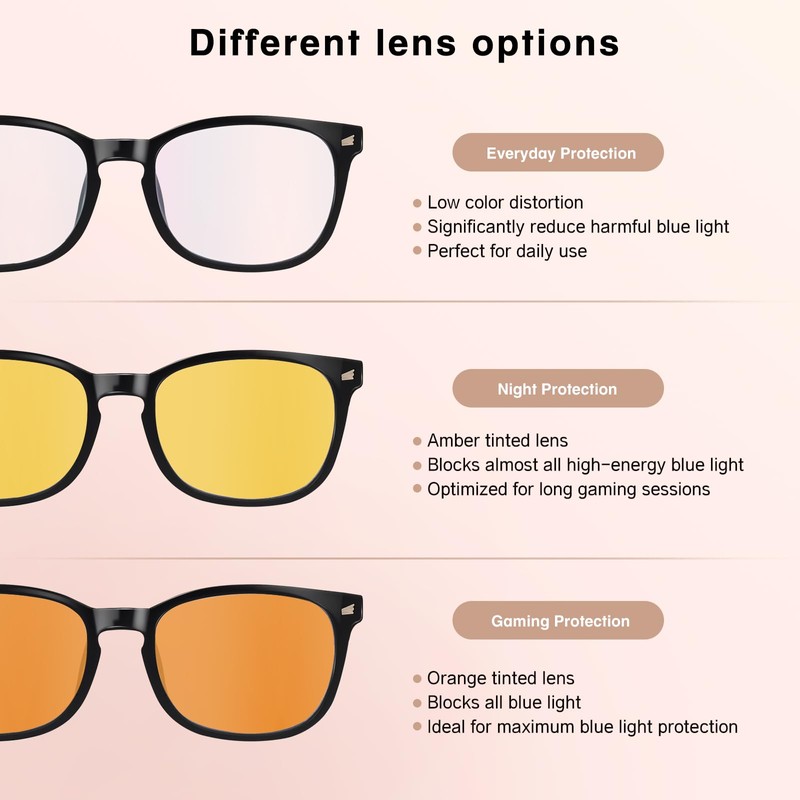WINTOO Blue Light Glasses for Woman Men | 99% Blue