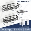 OMAIRA 3-Pack Shower Caddy with Soap Holder, Adhesive Rustproof No-drill