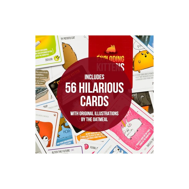 Exploding Kittens LLC Juego de Cartas para Adultos, Adolescentes y
