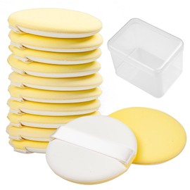 Powder Puff 2.1 Inch 12PCS / Set Makeup Puffs Pads with Ribbon for Loose and Foundation