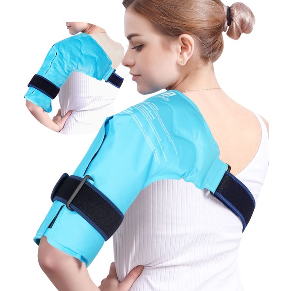 Shoulder ice Pack Rotator Cuff Cold Therapy, Reusable Ice Packs Shoulder Wraps for Pain Relief, Flexible Hot or Cold Therapy Compression Wrap for Left or Right Shoulder