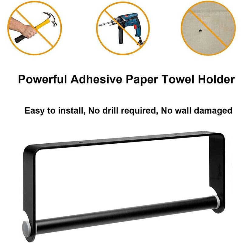 AIMALL Paper Towel Holder Under Cabinet Wall Mount Stainless Steel