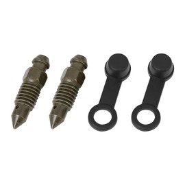 F FIERCE CYCLE 2pcs M8 x 1.25mm Hollow Screw Bleed Screw with Cap for Motorcycle Brake Master Cylinder