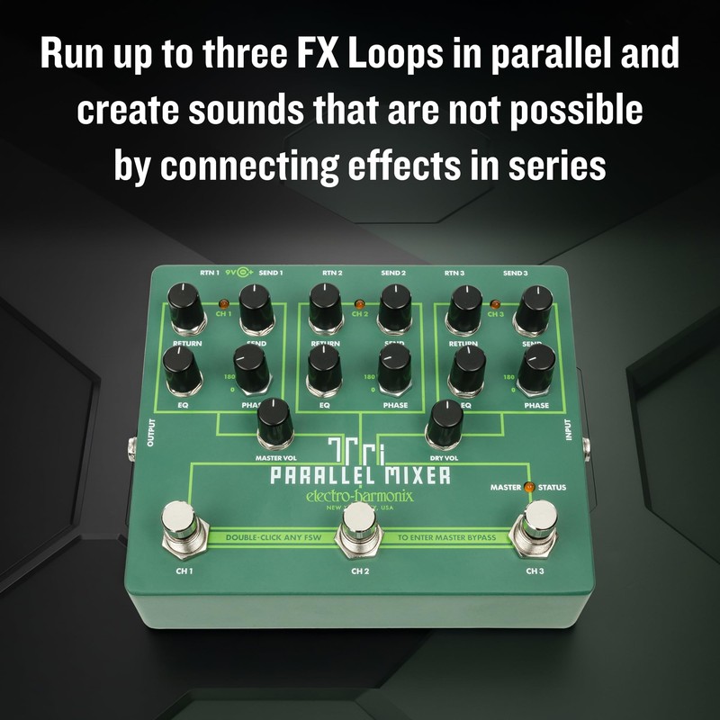 Electro-Harmonix Tri Parallel Mixer Effects Loop Mixer/Switcher Pedal