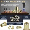 Rivet nut Tool kit,rivnut Tool,500Pcs Metric Rivet Nut Combination (M3/M4/M5/M6/M8)
