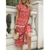 Summer Bohemian Floral Dresses for Women Casual Lace Tiered Long