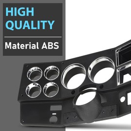 CHEDA Dash Instrument Bezel w/Wiper Switch Hole Storage Box Compatible with 1981-1983 Chevy GMC Truck Blazer Suburban Black 14023004