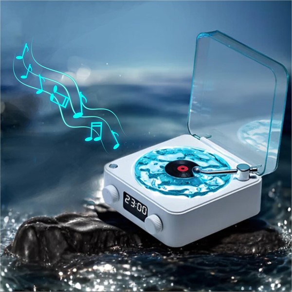 EBTOOLS Altavoz BT Estilo Tocadiscos, Altavoz de Estilo Clásico Antiguo