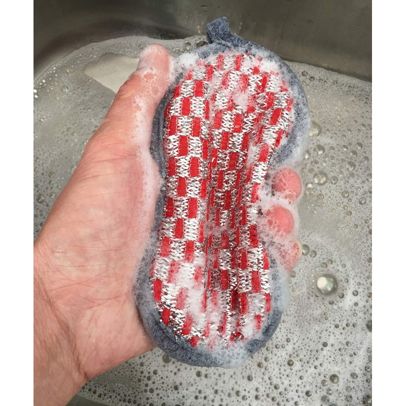 Esponjas multiusos para fregar la cocina, sin arañazos, doble cara,