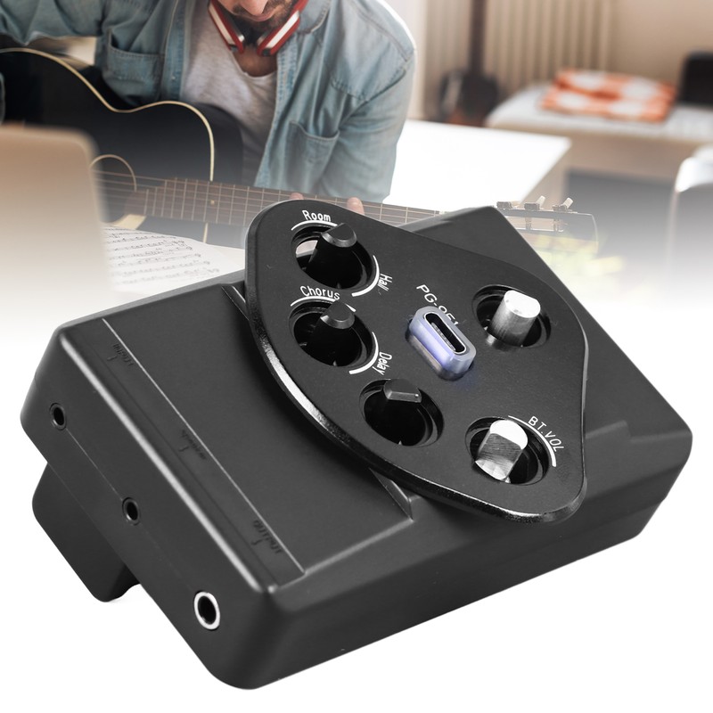 Acoustic Guitar Pickup Electric Soundhole Pickup with Bluetooth Vibration Damping